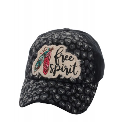 ADJUSTABLE FREE SPIRIT HIPPY FEATHER CAP HAT BLACK BEIGE OR BLUE CHEETAH LEOPARD  eb-87382687
